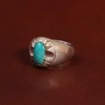 انگشتر فیروزه عجمی مردانه کد 28757