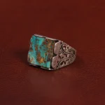 انگشتر فیروزه شجری مردانه کد 28758