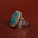 انگشتر فیروزه شجری مردانه کد 28776