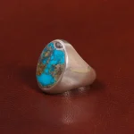 انگشتر فیروزه شجری مردانه کد 28780