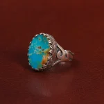 انگشتر فیروزه شجری مردانه کد 28795