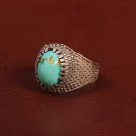 انگشتر فیروزه شجری مردانه کد 28807