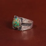 انگشتر فیروزه شجری مردانه کد 28825