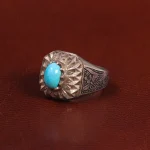 انگشتر فیروزه عجمی مردانه کد 28826