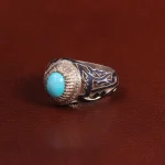 انگشتر فیروزه عجمی مردانه کد 28836