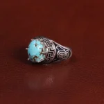 انگشتر فیروزه شجری مردانه کد 28837