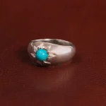 انگشتر فیروزه عجمی مردانه کد 28838