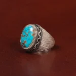 انگشتر فیروزه شجری مردانه کد 28930