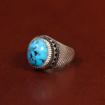 انگشتر فیروزه شجری مردانه کد 28953