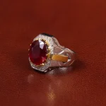 انگشتر یاقوت سرخ مردانه کد 28972