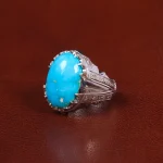 انگشتر فیروزه عجمی مردانه کد 29131