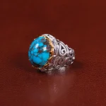 انگشتر فیروزه شجری مردانه کد 29137