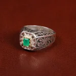 انگشتر زمرد مردانه کد 29413