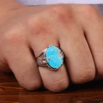 انگشتر فیروزه شجری مردانه کد 28783