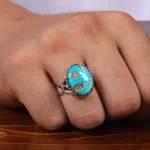 انگشتر فیروزه شجری مردانه کد 28792