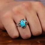انگشتر فیروزه شجری مردانه کد 28797