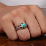 انگشتر فیروزه عجمی مردانه کد 28814