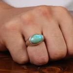 انگشتر فیروزه شجری مردانه کد 28823