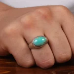 انگشتر فیروزه شجری مردانه کد 28841
