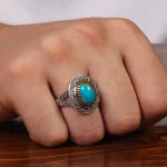 انگشتر فیروزه شجری مردانه کد 28869