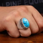 انگشتر فیروزه شجری مردانه کد 28936