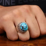 انگشتر فیروزه شجری مردانه کد 28939