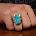 انگشتر فیروزه شجری مردانه کد 28969