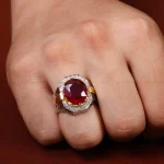 انگشتر یاقوت سرخ مردانه کد 28972