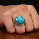 انگشتر فیروزه شجری مردانه کد 29135