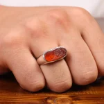 انگشتر عقیق مردانه کد 29253