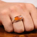 انگشتر عقیق مردانه کد 29254