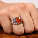 انگشتر عقیق مردانه کد 29261