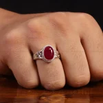 انگشتر طرح یاقوت سرخ مردانه کد 29460