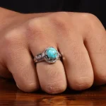 انگشتر فیروزه شجری مردانه کد 29471