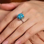 انگشتر فیروزه شجری زنانه کد 29473