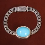 دستبند فیروزه مردانه کد 29632