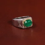 انگشتر زمرد مردانه کد 29649