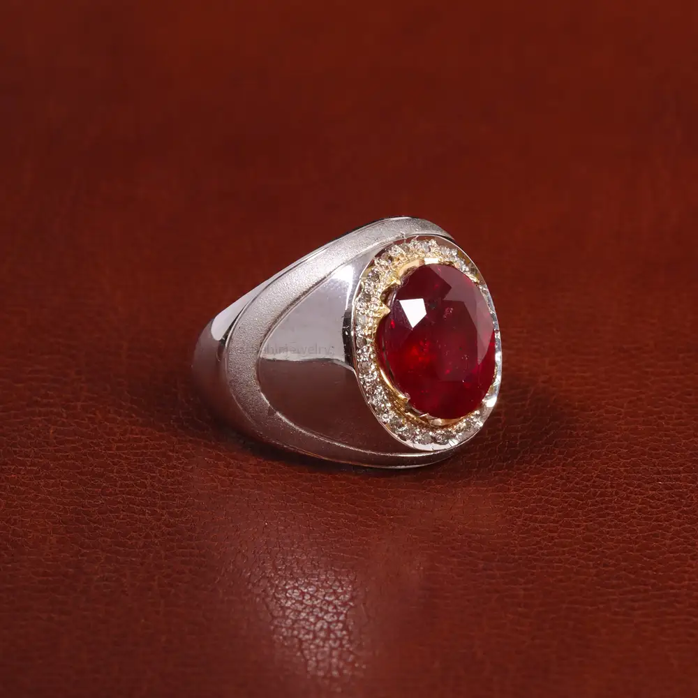 انگشتر یاقوت سرخ مردانه کد 29662