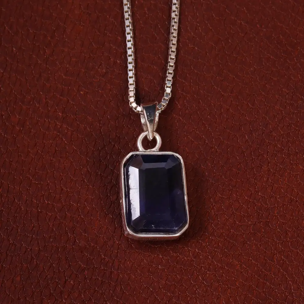 گردنبند یاقوت کبود زنانه کد 29693