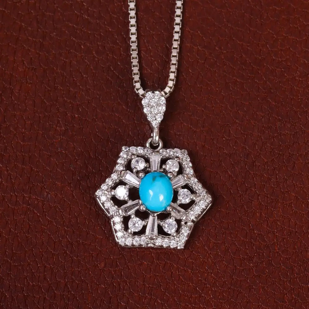 گردنبند فیروزه زنانه کد 29751