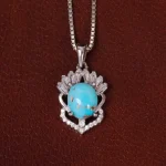 گردنبند فیروزه زنانه کد 29757