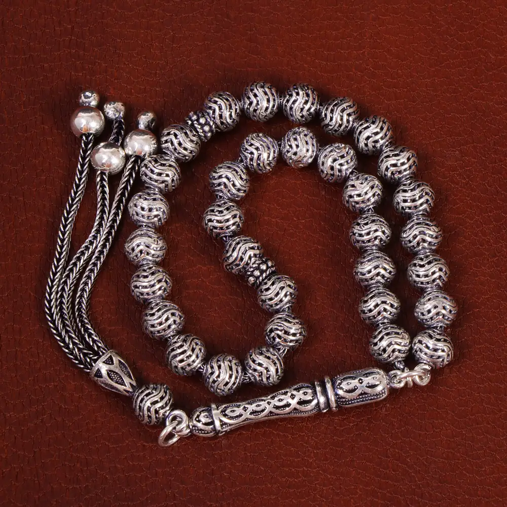 تسبیح نقره کد 29774