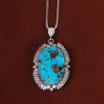 گردنبند فیروزه زنانه کد 29874