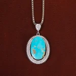 گردنبند فیروزه زنانه کد 29876