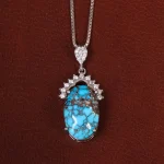 گردنبند فیروزه زنانه کد 29887