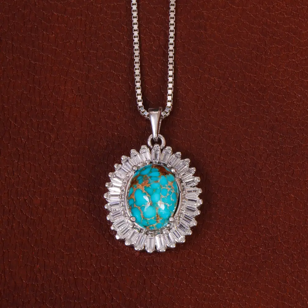 گردنبند فیروزه زنانه کد 29889