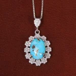 گردنبند فیروزه زنانه کد 29891