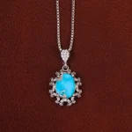 گردنبند فیروزه زنانه کد 29915