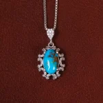 گردنبند فیروزه زنانه کد 29919
