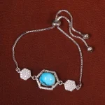 دستبند فیروزه زنانه کد 29934